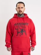 Amstaff Logo 2.0 Hoodie Red Black - Amstaff Wear