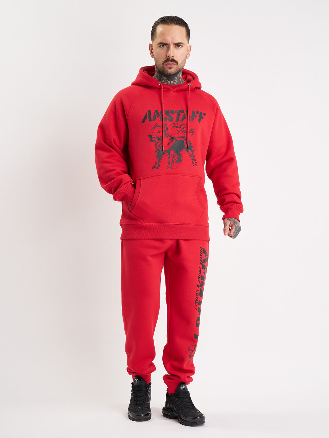 Amstaff Logo 2.0 Hoodie Red Black