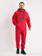 Amstaff Logo 2.0 Hoodie Red Black - Amstaff Wear