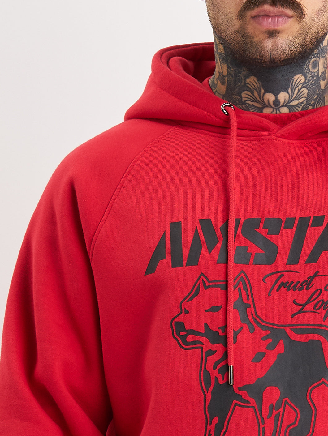 Amstaff Logo 2.0 Hoodie Red Black