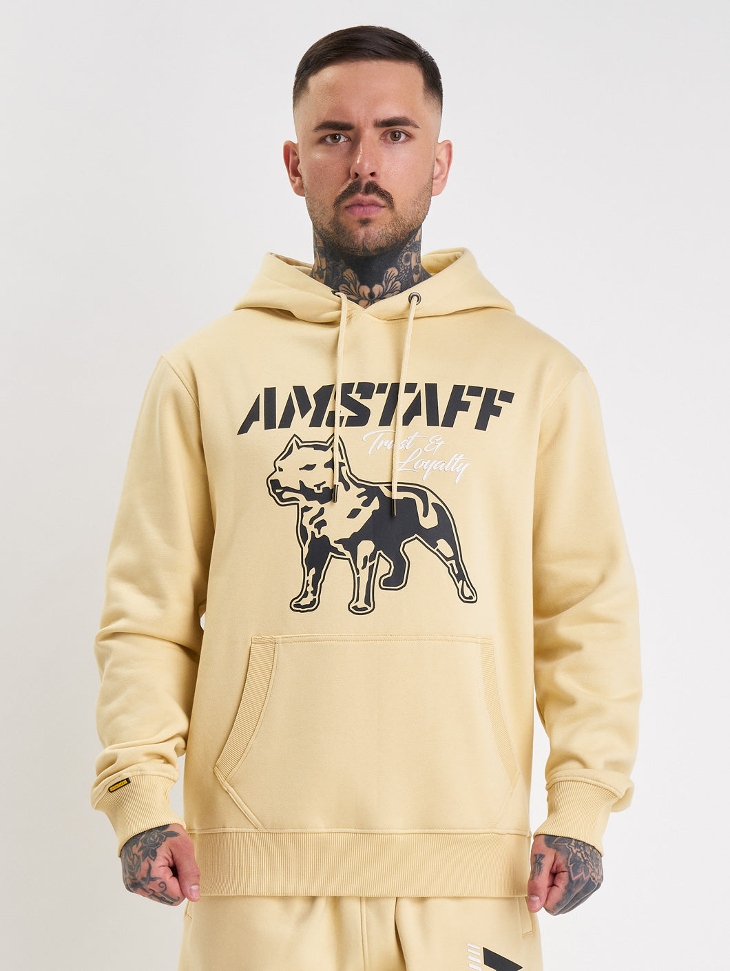 Amstaff Logo 2.0 Hoodie Vanilla Cream - Amstaff Wear