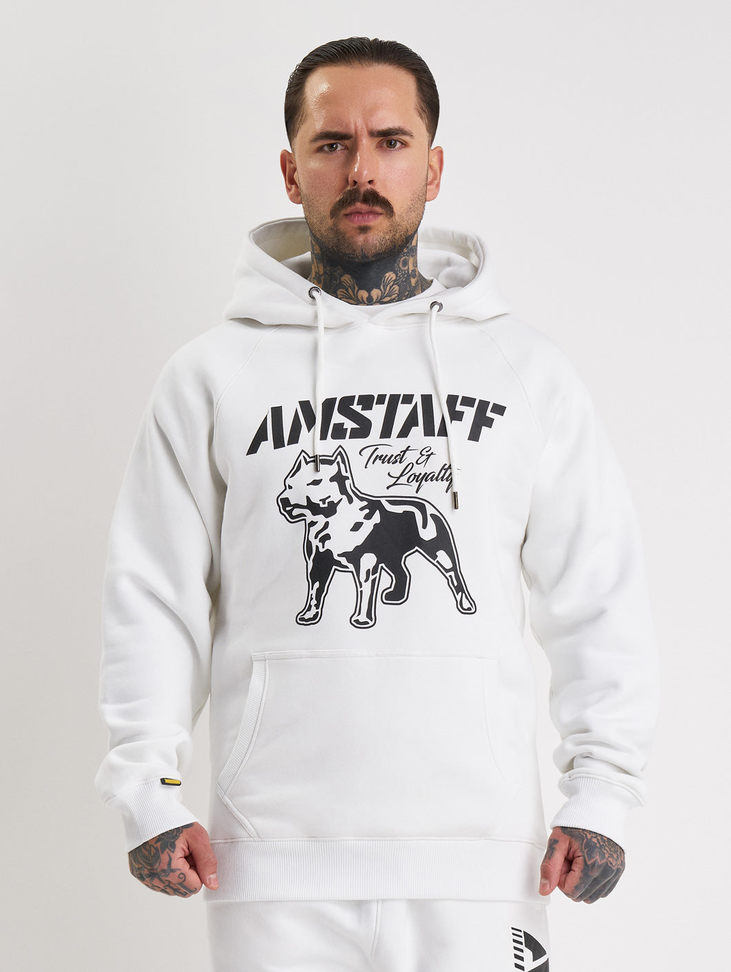 Amstaff Logo 2.0 Hoodie White Black