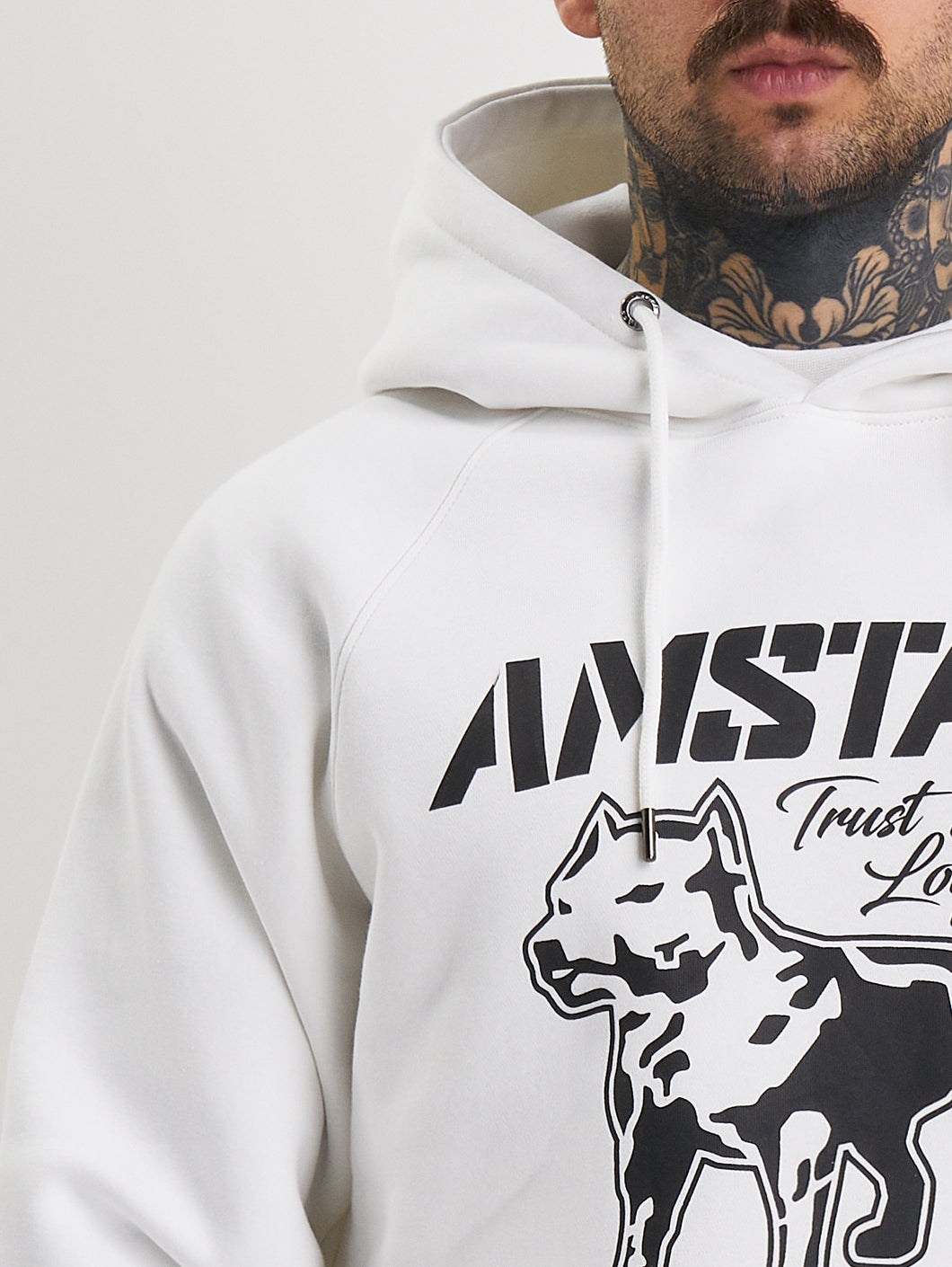 Amstaff Logo 2.0 Hoodie White Black