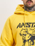 Amstaff Logo 2.0 Hoodie Yellow Black - Amstaff Wear