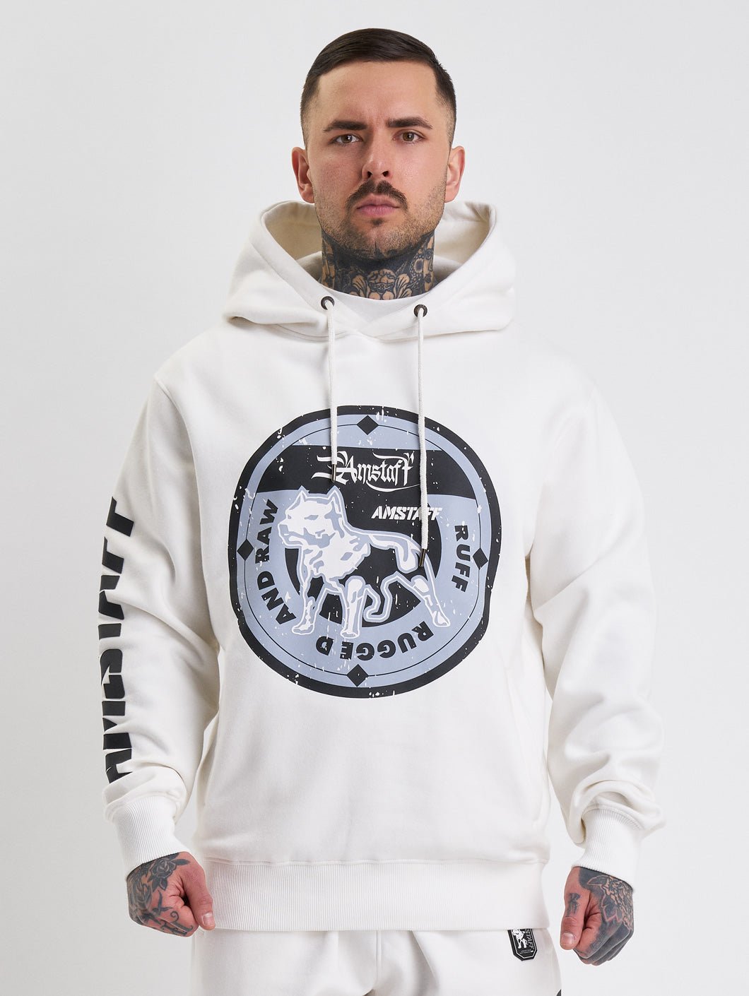 amstaff dyster hoodie white - 2