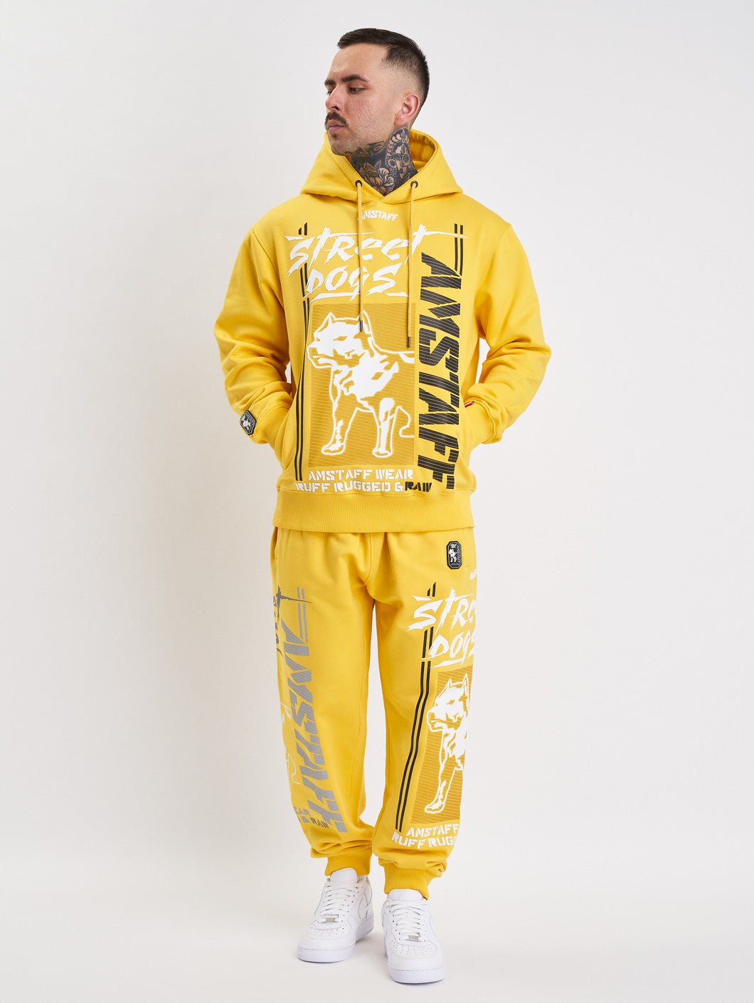 amstaff hunters hoodie yellow - 0