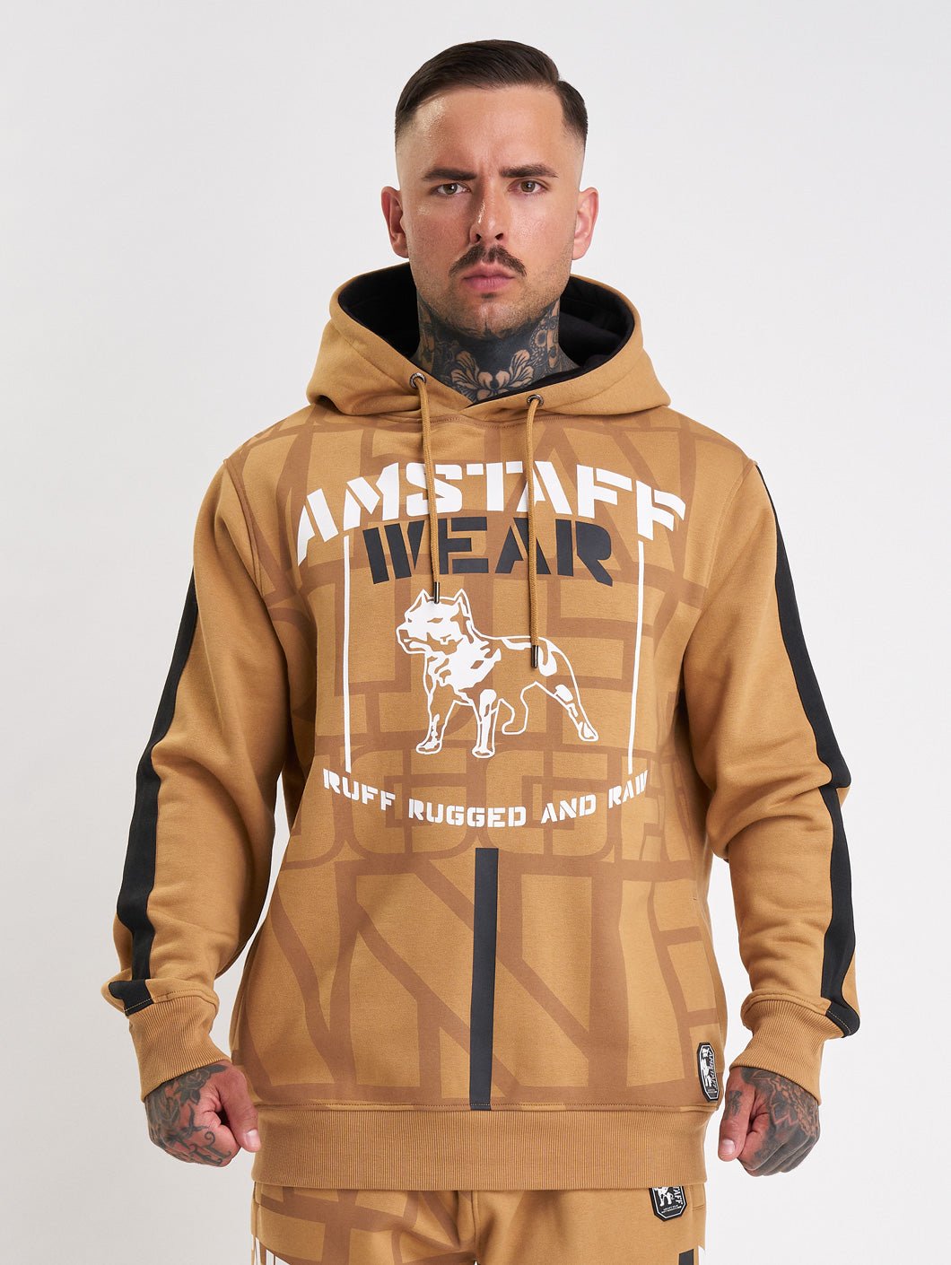 amstaff auron hoodie beige - 0