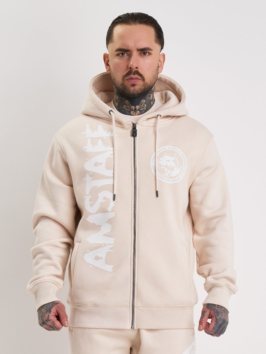 Amstaff Valtor Ziphoodie Creamwood - Amstaff Wear