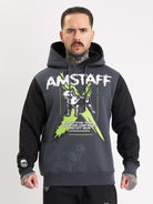 Amstaff Sector Hoodie Grey Black - Amstaff Wear