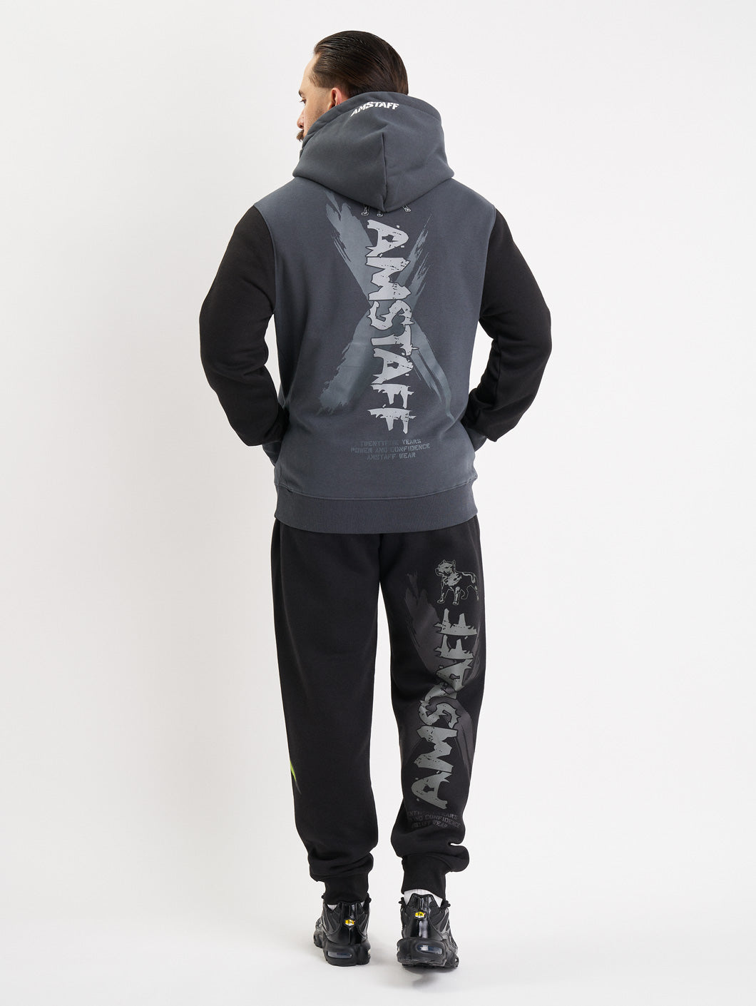Amstaff Sector Hoodie Grey Black - Amstaff Wear