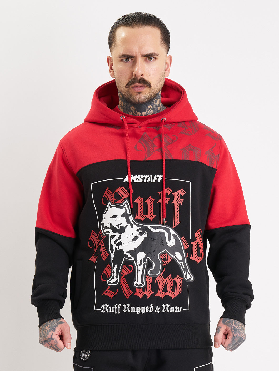 Amstaff Zane Hoodie Red Black XL
