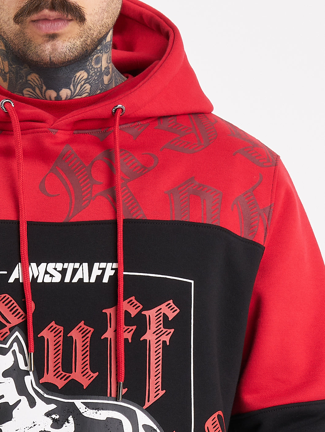 Amstaff Zane Hoodie Red Black