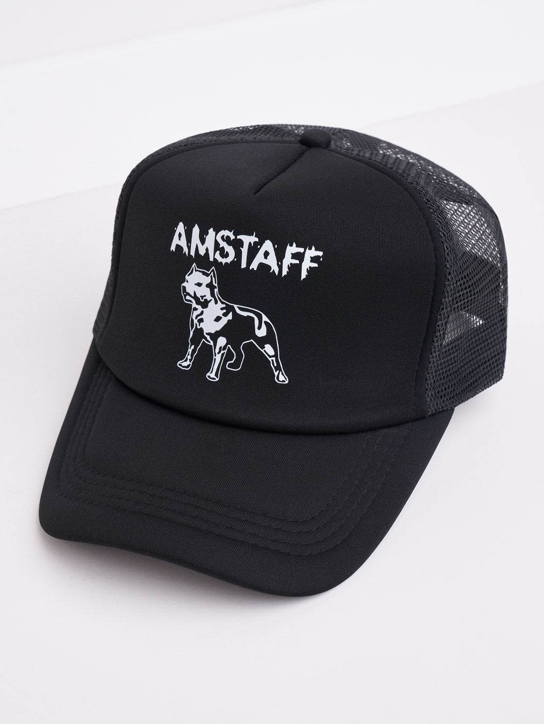Amstaff Logo Mesh Cap Black - Amstaff Wear
