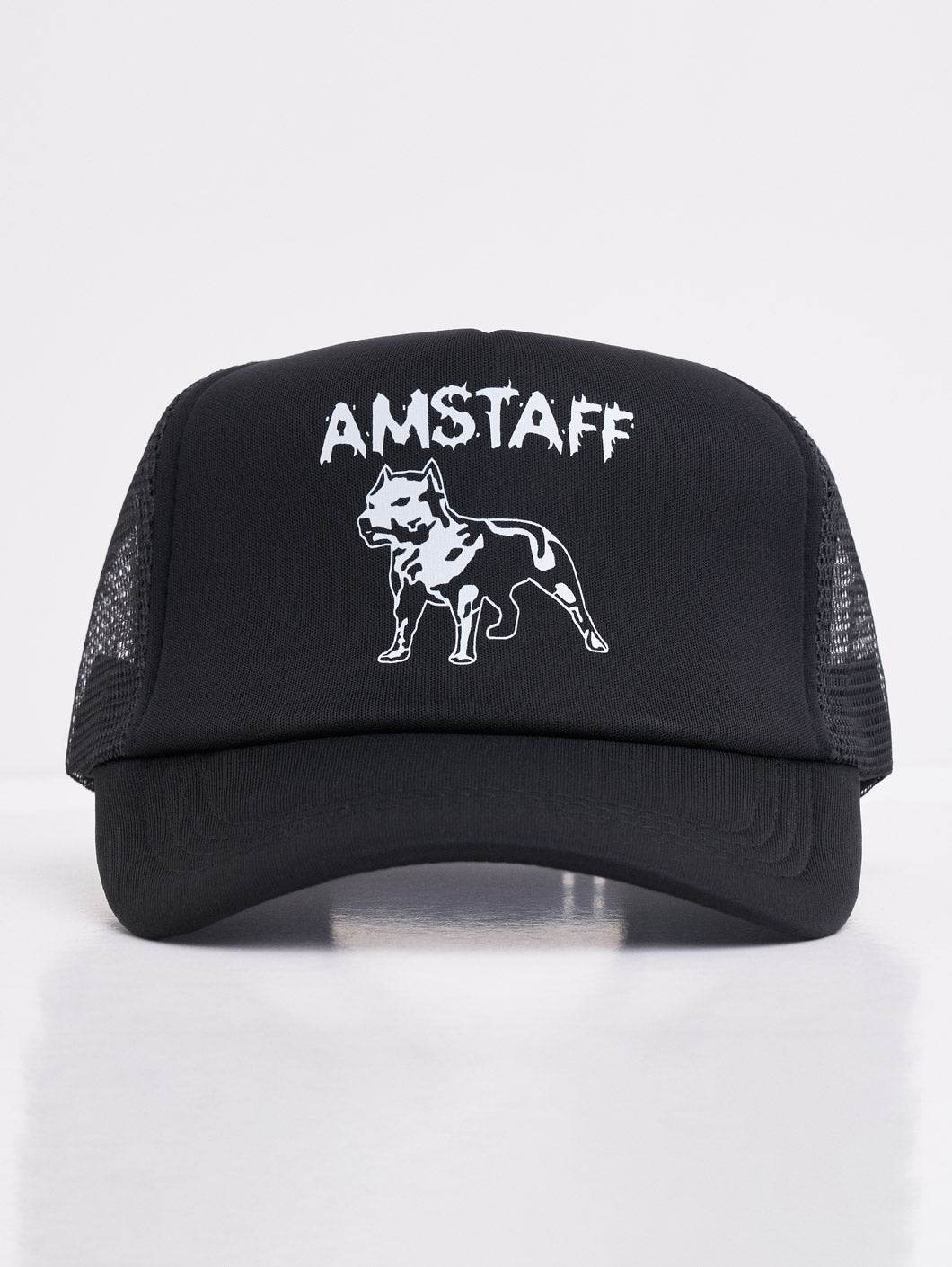 Amstaff Logo Mesh Cap Black - Amstaff Wear