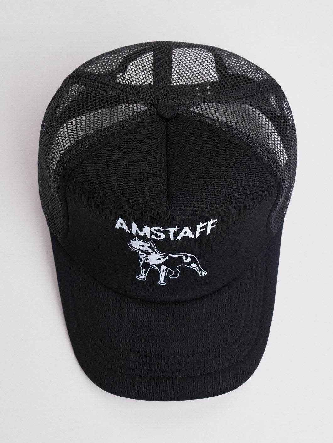 Amstaff Logo Mesh Cap Black - Amstaff Wear