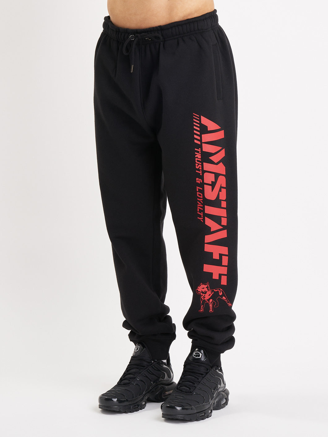 Amstaff Logo 2.0 Sweatpants Black Red - Amstaff Wear