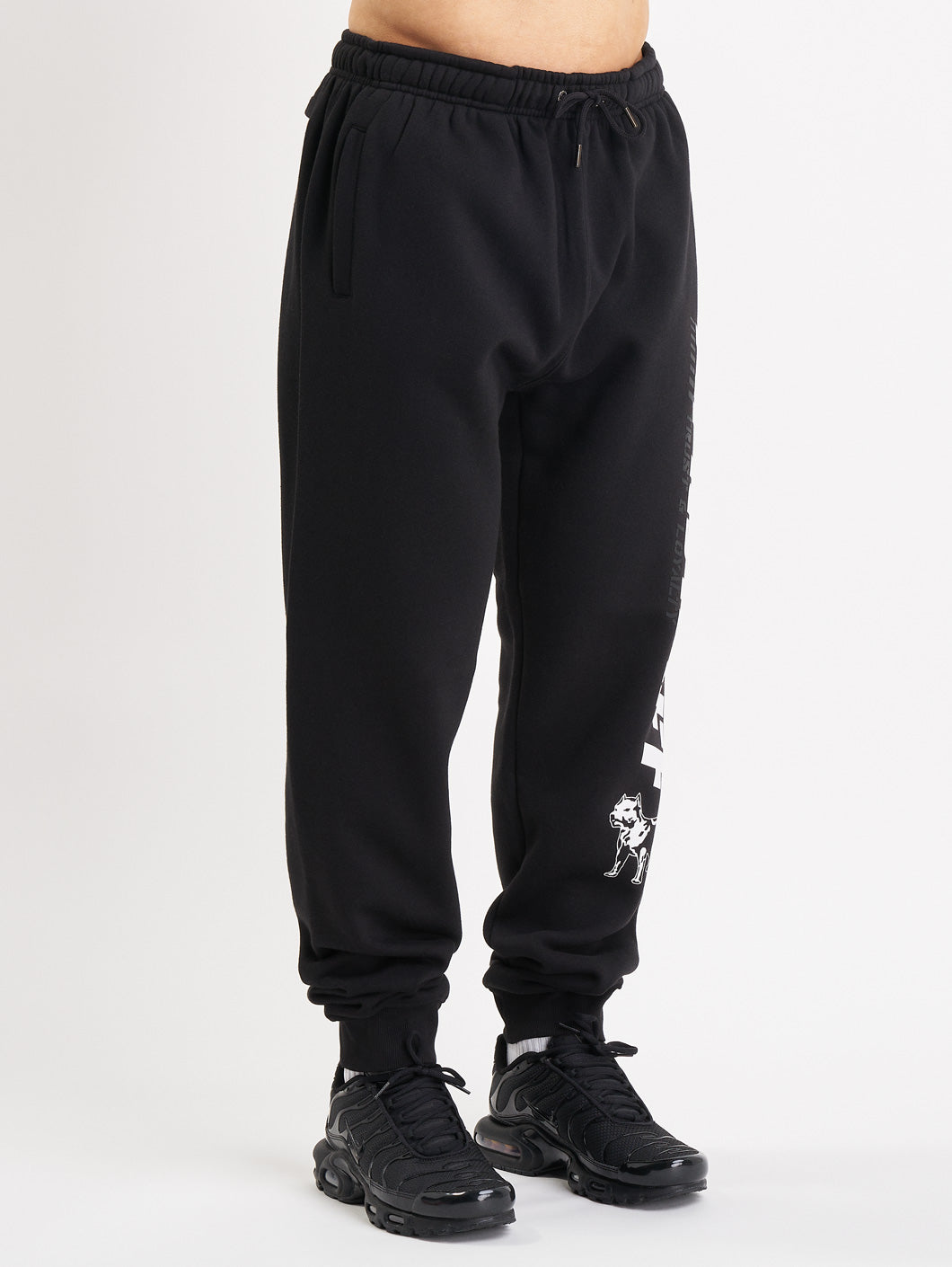 Amstaff Logo 2.0 Sweatpants Black White - Amstaff Wear