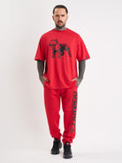 Amstaff Logo 2.0 Sweatpants Red Black - Amstaff Wear