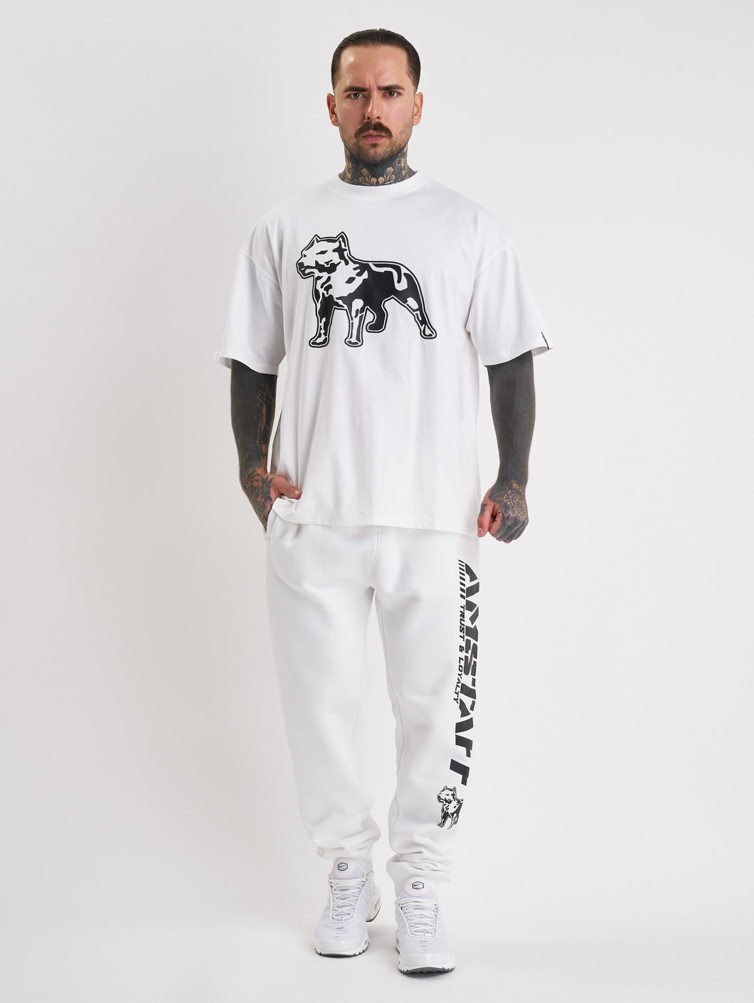 Amstaff Logo 2.0 Sweatpants - weiß/schwarz - Amstaff Wear