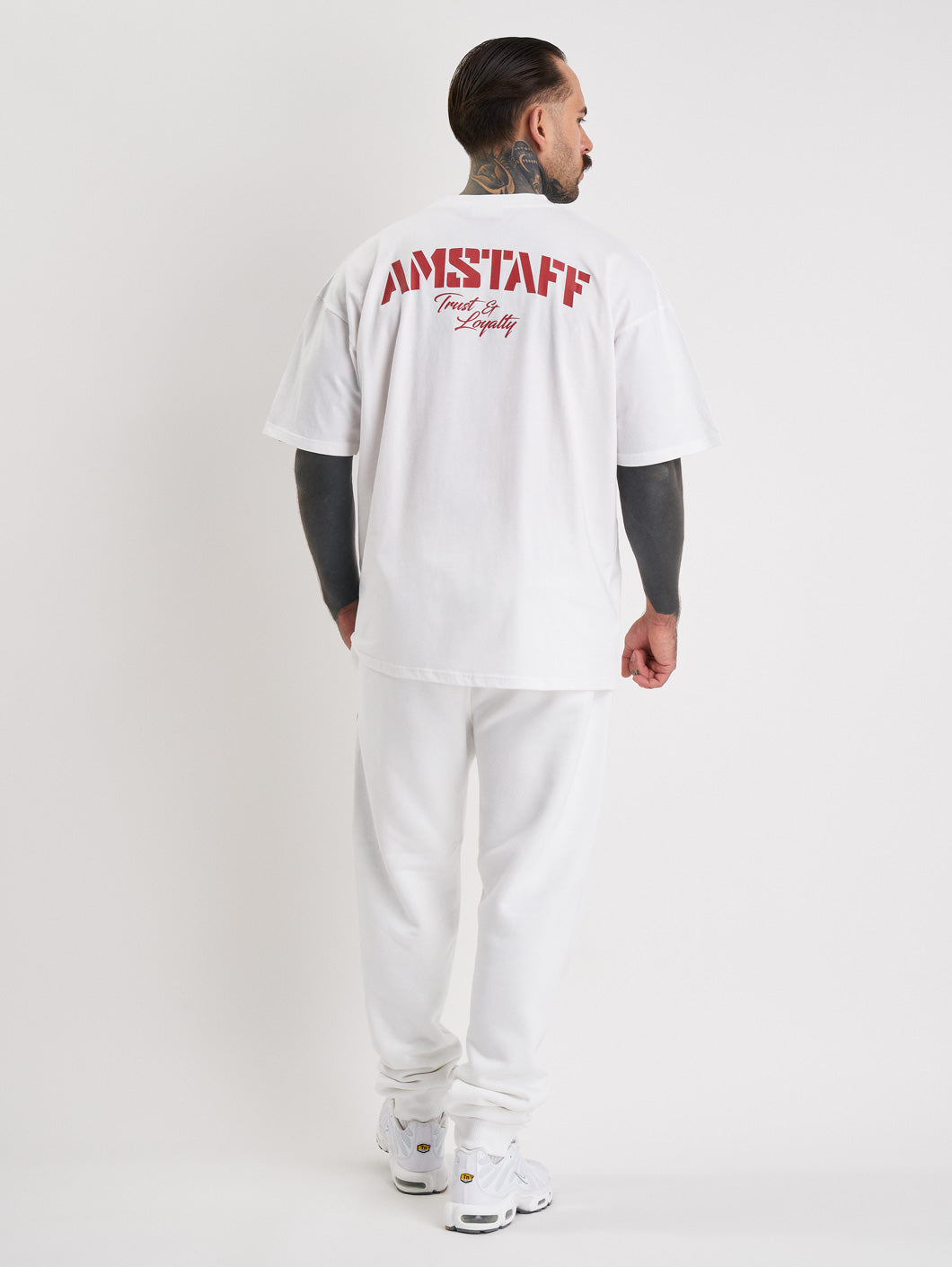 Amstaff Logo 2.0 Sweatpants White Red