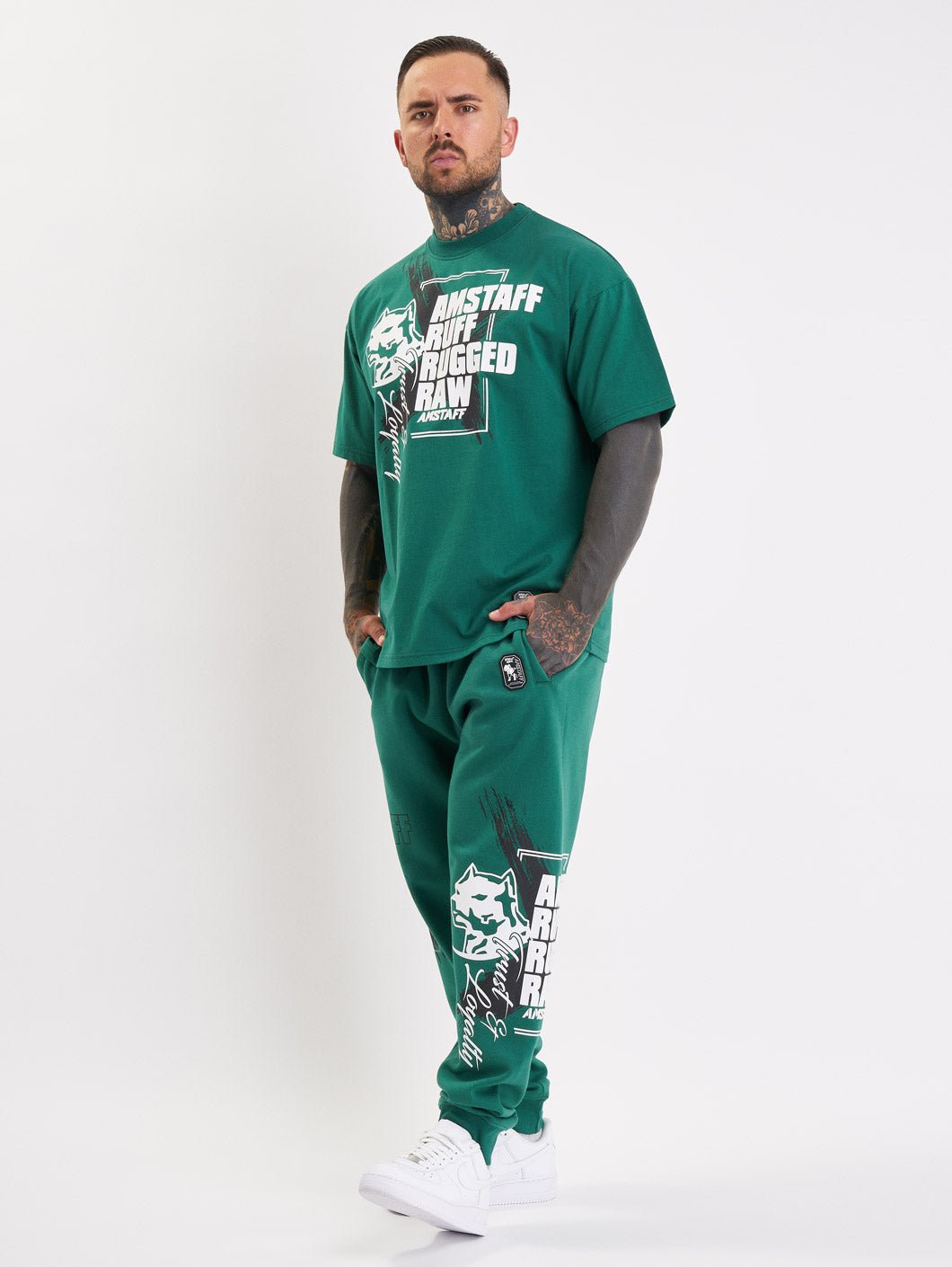 amstaff torvok sweatpants green - 1