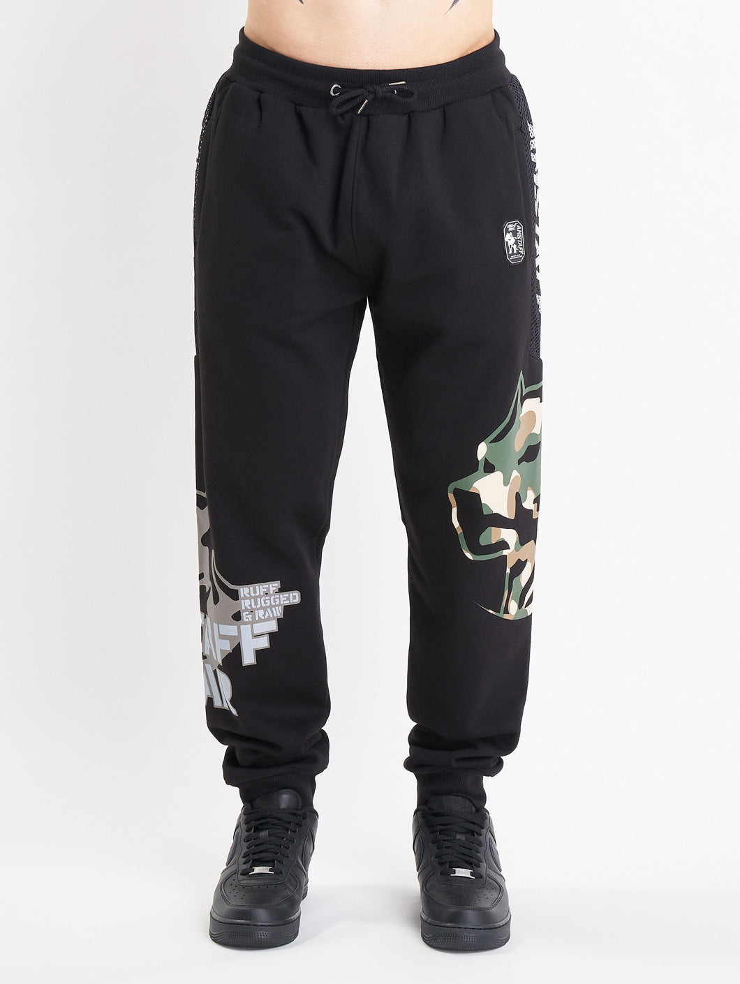 amstaff corven sweatpants black camouflage - 0