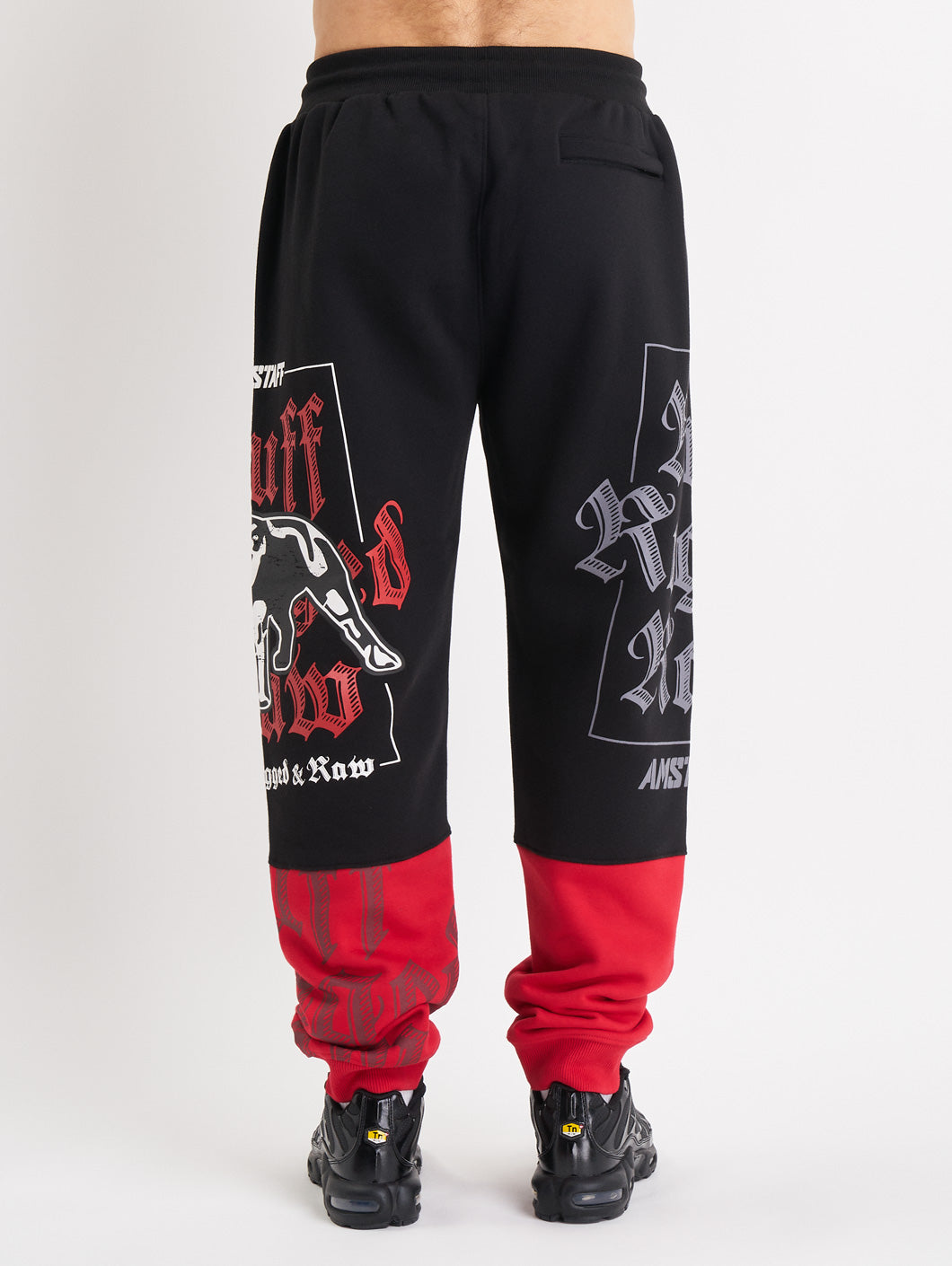Amstaff Zane Sweatpants Black Red