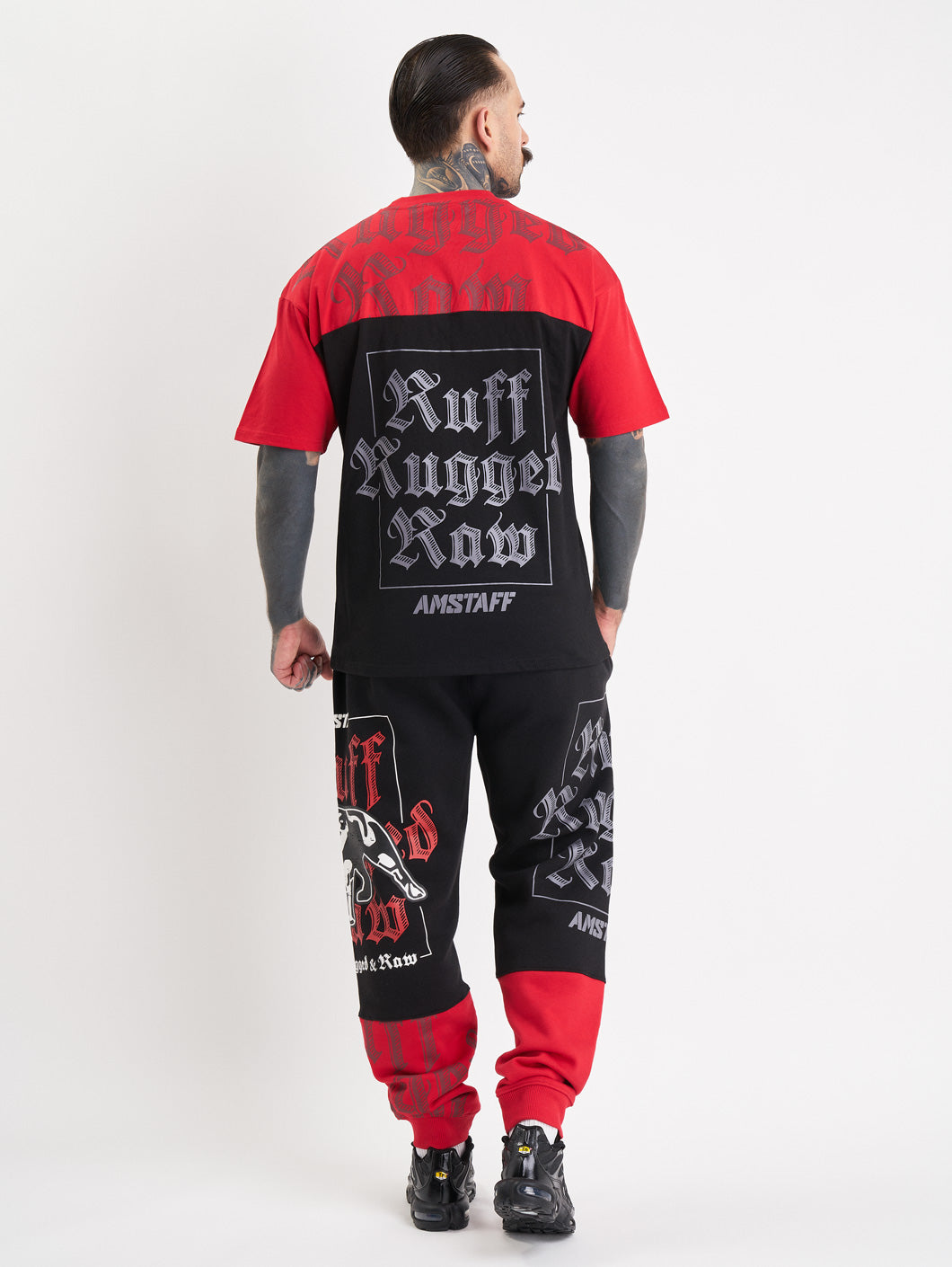 Amstaff Zane Sweatpants Black Red