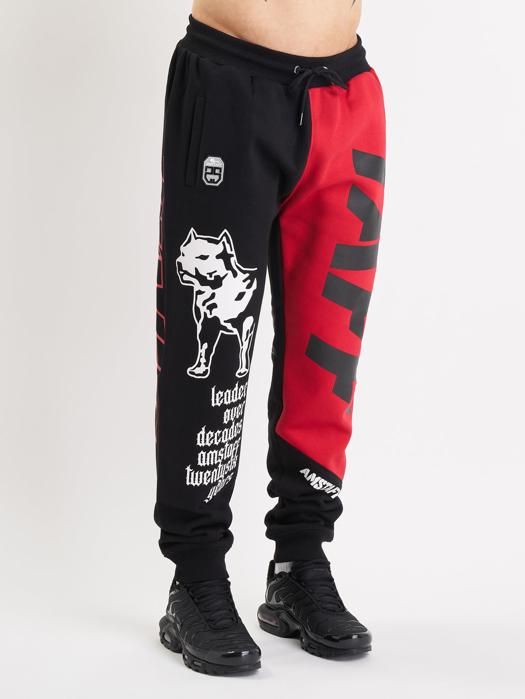 Amstaff Mavor Sweatpants Black Red