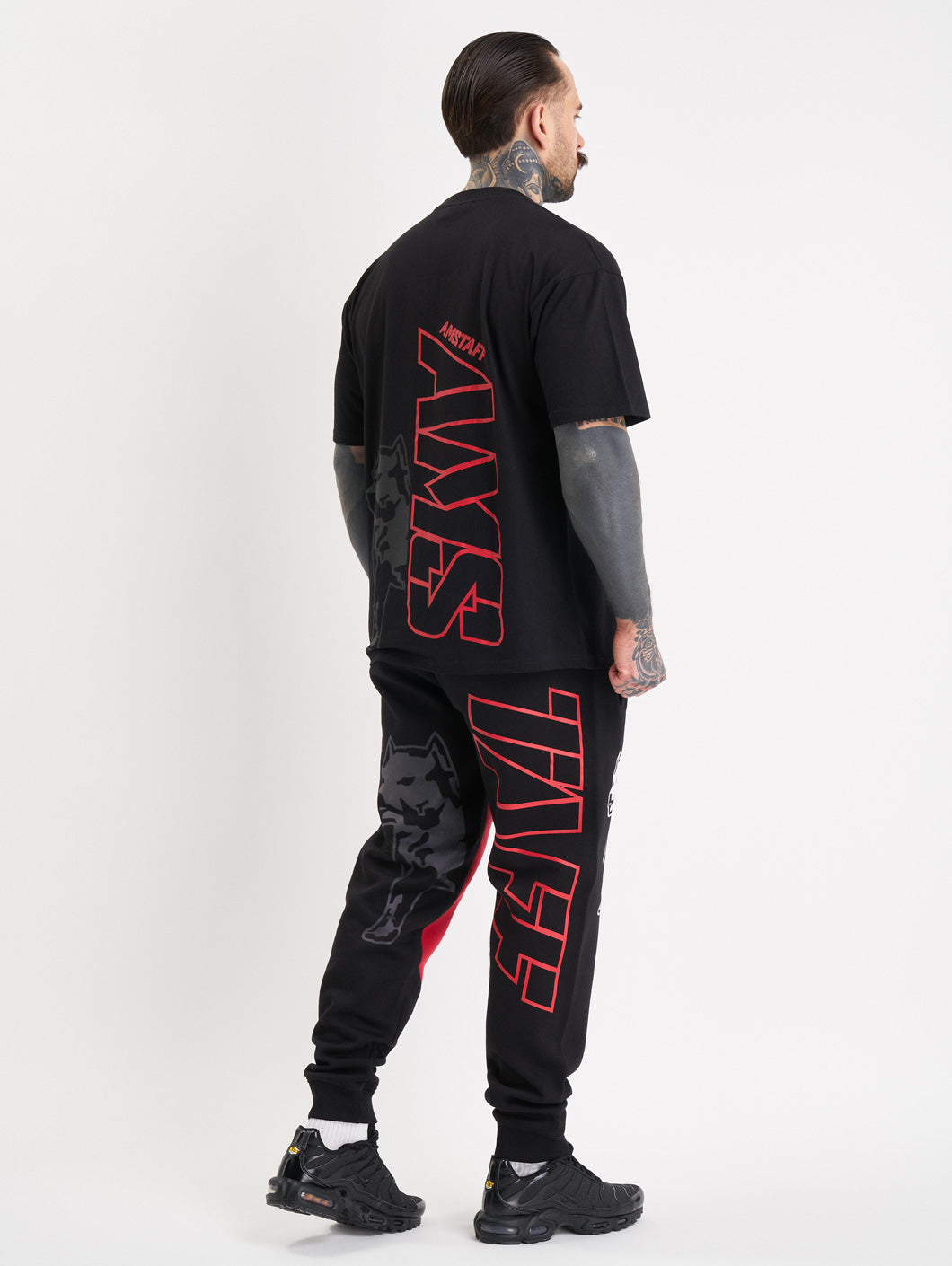 Amstaff Mavor Sweatpants Black Red