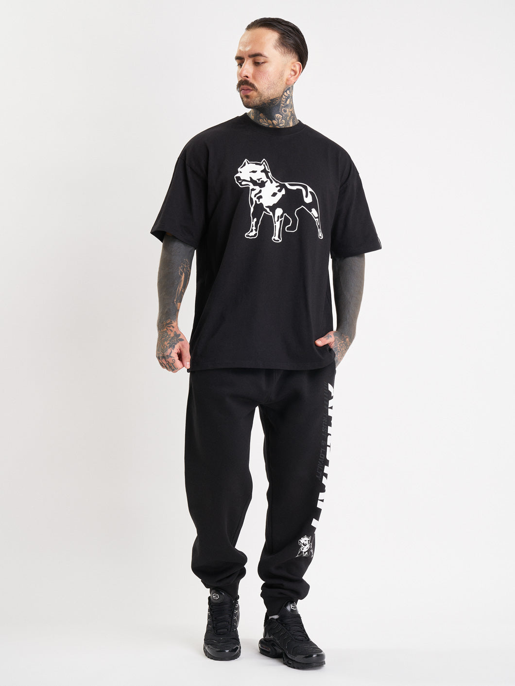 Amstaff Logo 2.0 T-Shirt Black White - Amstaff Wear