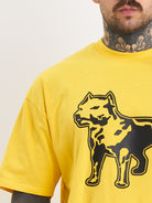 Amstaff Logo 2.0 T-Shirt Yellow Black - Amstaff Wear