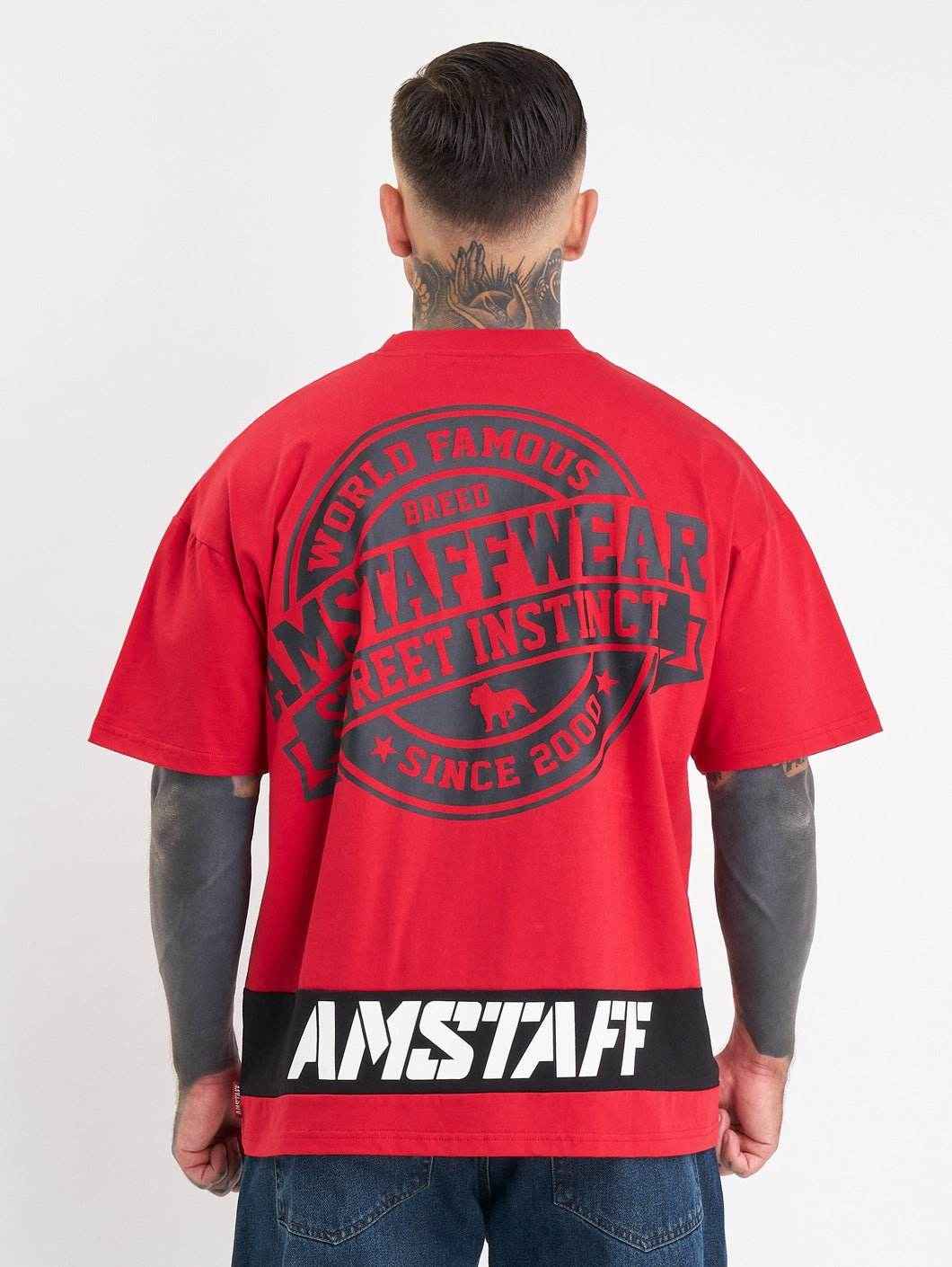 Amstaff Gattos T-Shirt Red - Amstaff Wear