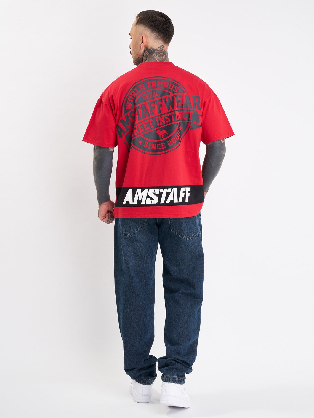 Amstaff Gattos T-Shirt Red - Amstaff Wear