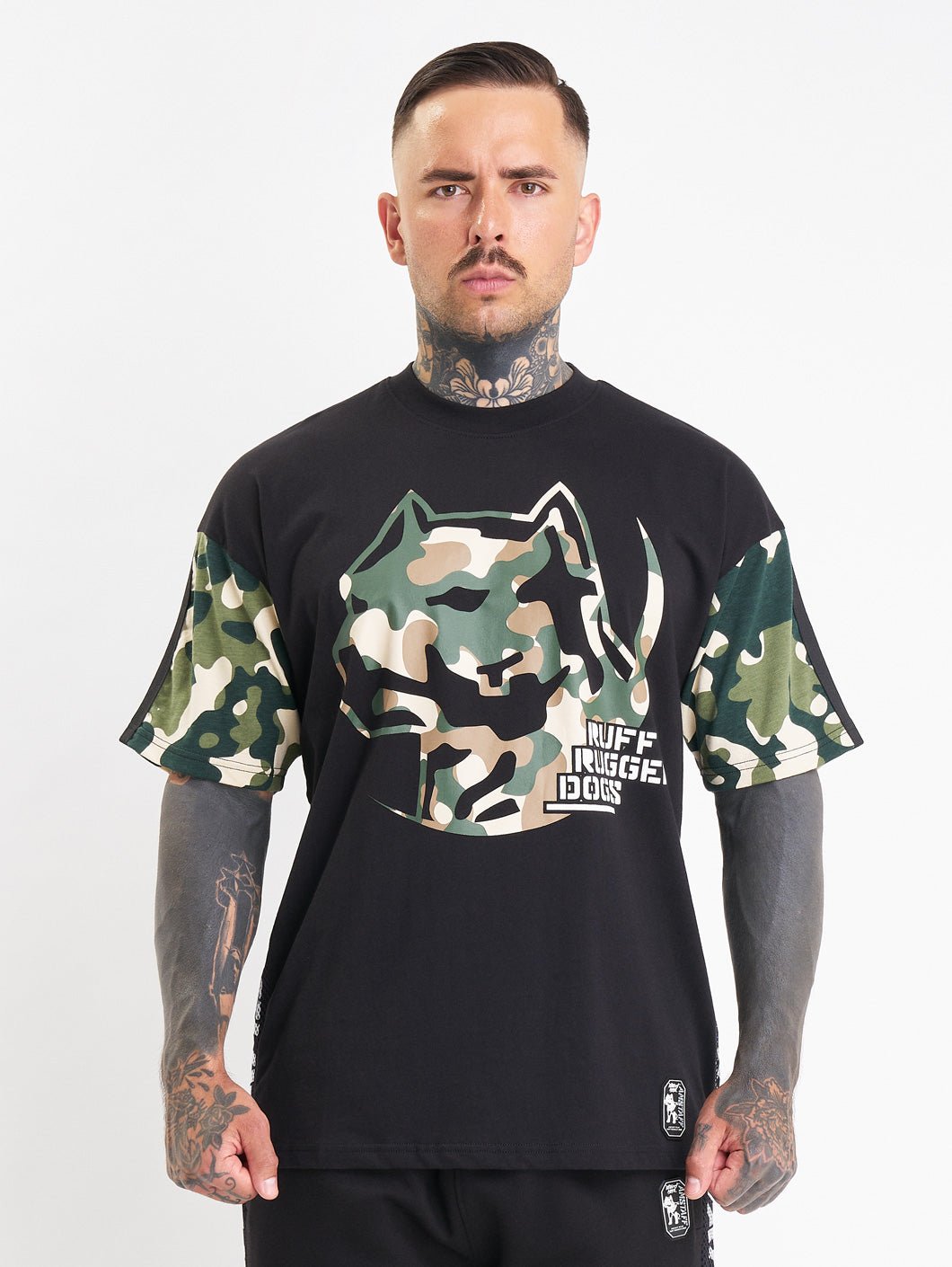 amstaff corven t-shirt black camouflage - 0