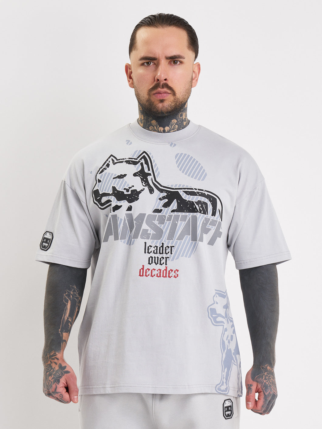 Amstaff Milian T-Shirt Stone Grey - Amstaff Wear