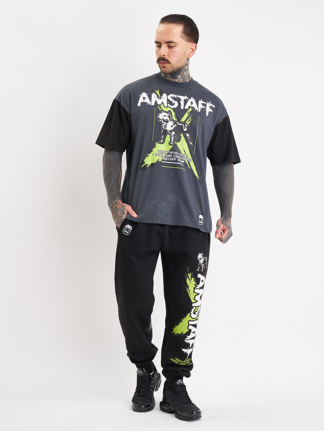 Amstaff Sector T-Shirt Grey Black