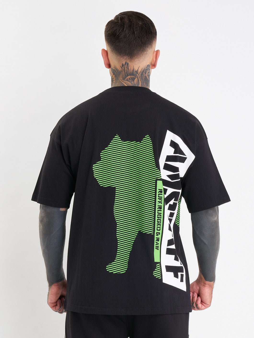 amstaff masho t-shirt black grey green - 5