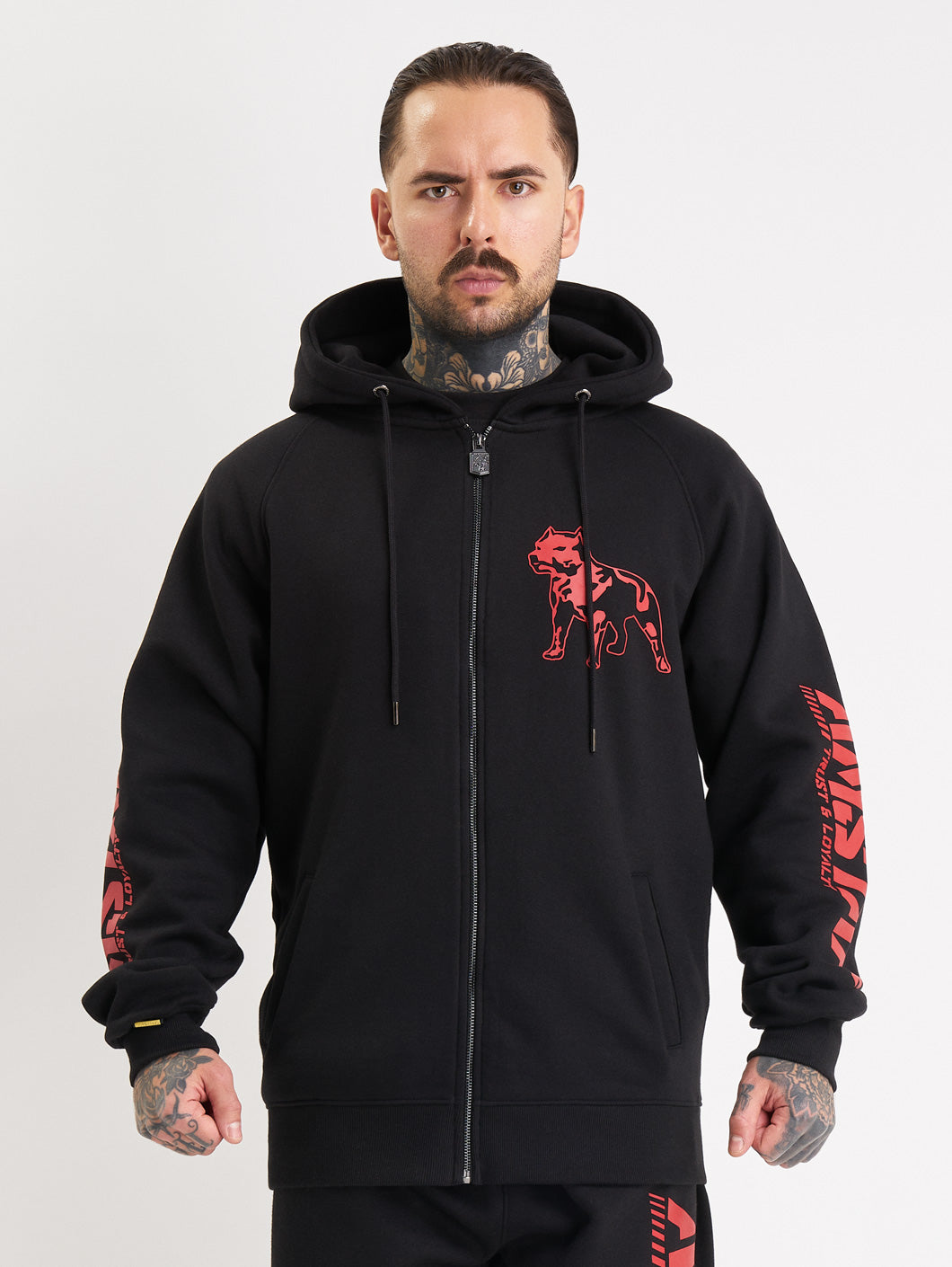 Amstaff Logo 2.0 Ziphoodie Black Red S