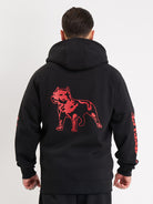 Amstaff Logo 2.0 Ziphoodie Black Red - Amstaff Wear