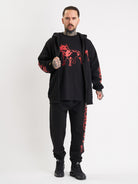 Amstaff Logo 2.0 Ziphoodie Black Red - Amstaff Wear