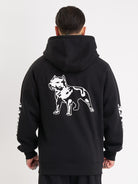 Amstaff Logo 2.0 Ziphoodie Black White - Amstaff Wear