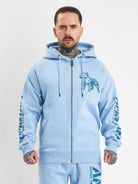 Amstaff Logo 2.0 Ziphoodie Horizon Double Blue - Amstaff Wear