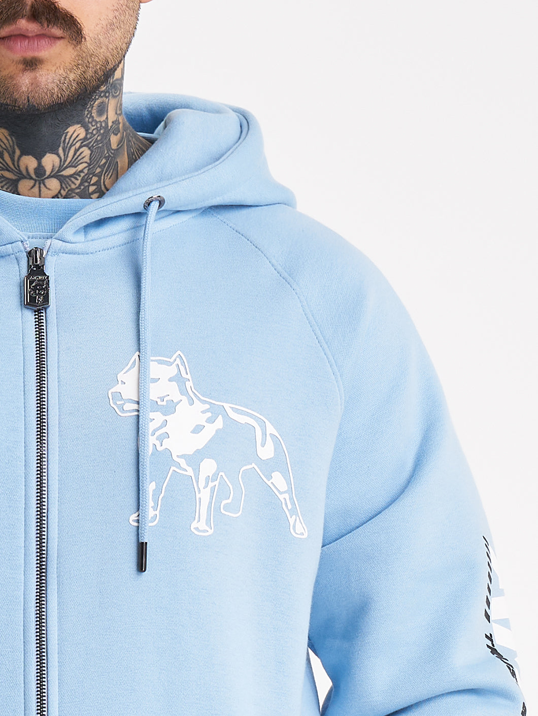 Amstaff Logo 2.0 Ziphoodie Horizon Blue