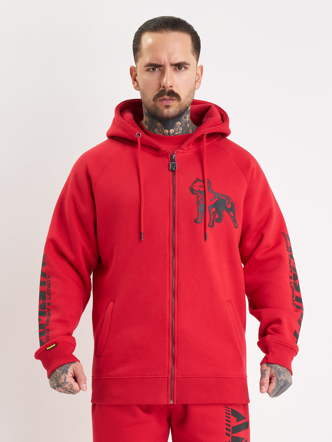 Amstaff Logo 2.0 Ziphoodie Red Black XXL