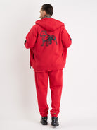 Amstaff Logo 2.0 Ziphoodie Red Black - Amstaff Wear