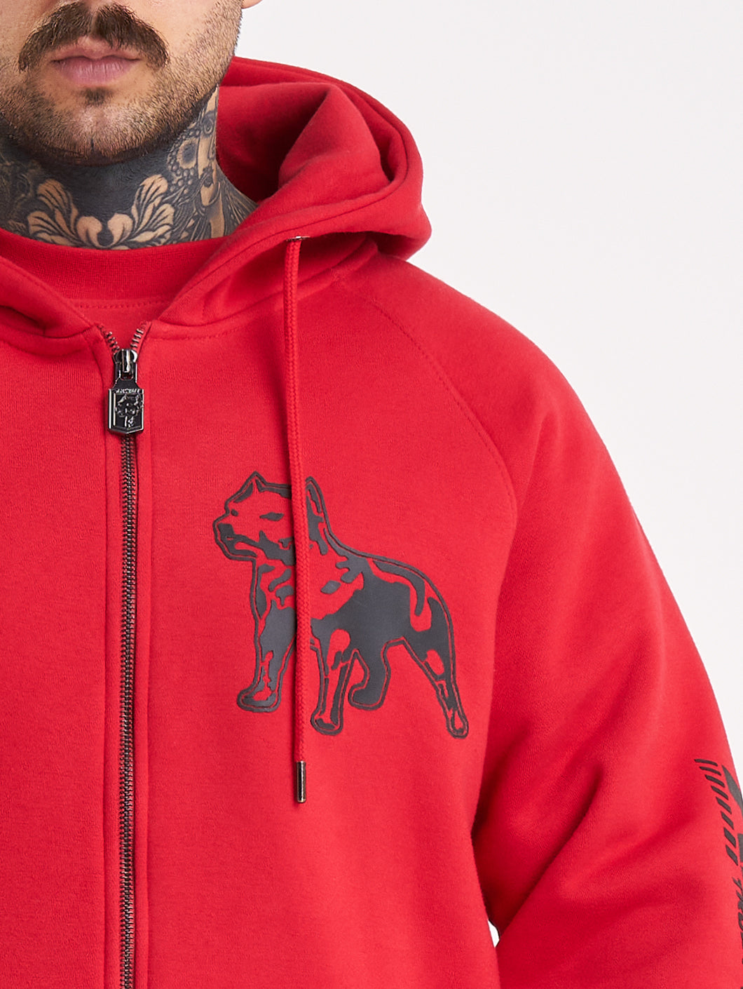 Amstaff Logo 2.0 Ziphoodie Red Black