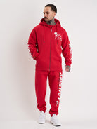 Amstaff Logo 2.0 Ziphoodie Red White - Amstaff Wear
