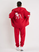 Amstaff Logo 2.0 Ziphoodie Red White - Amstaff Wear