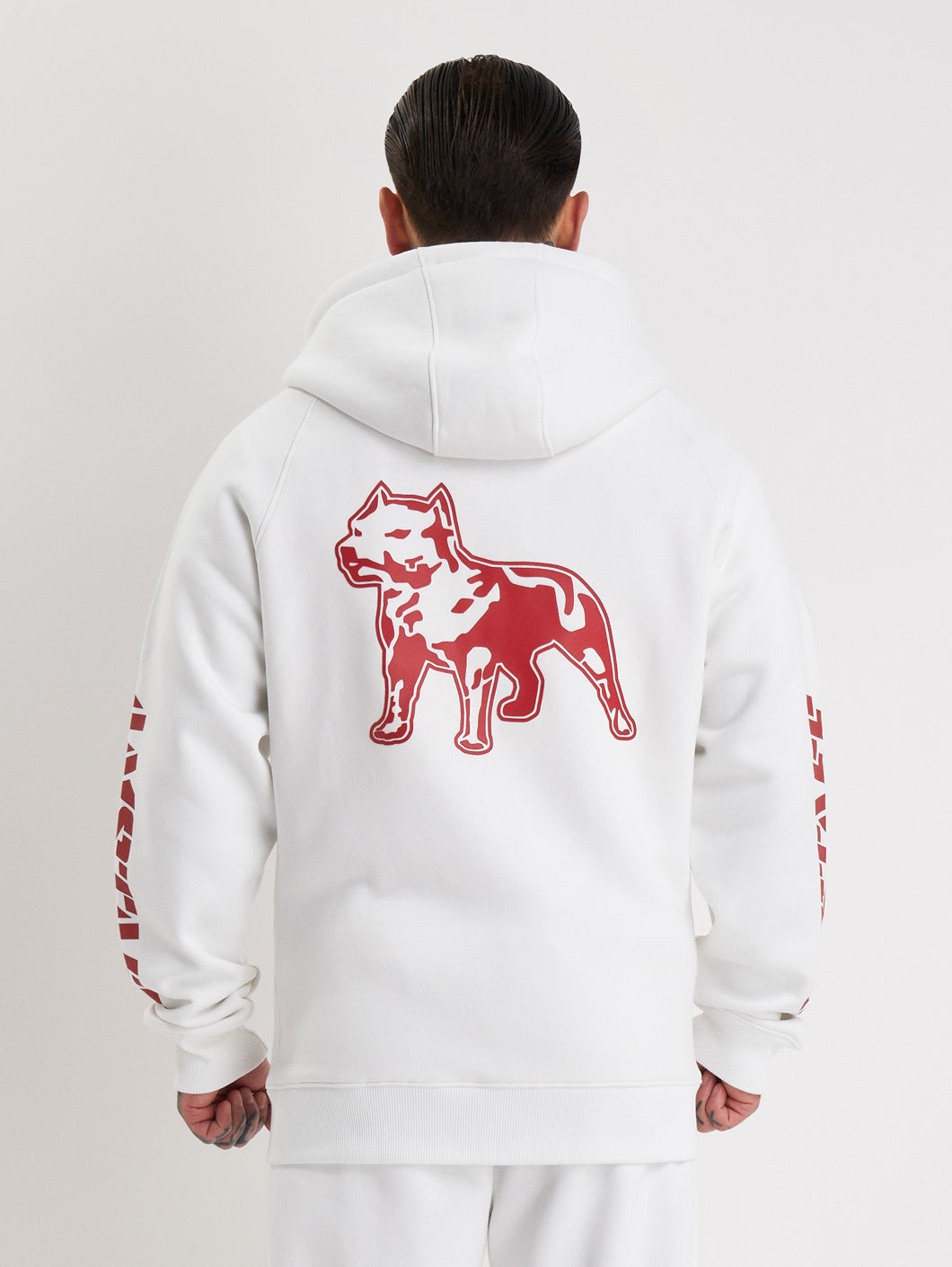 Amstaff Logo 2.0 Ziphoodie White Red